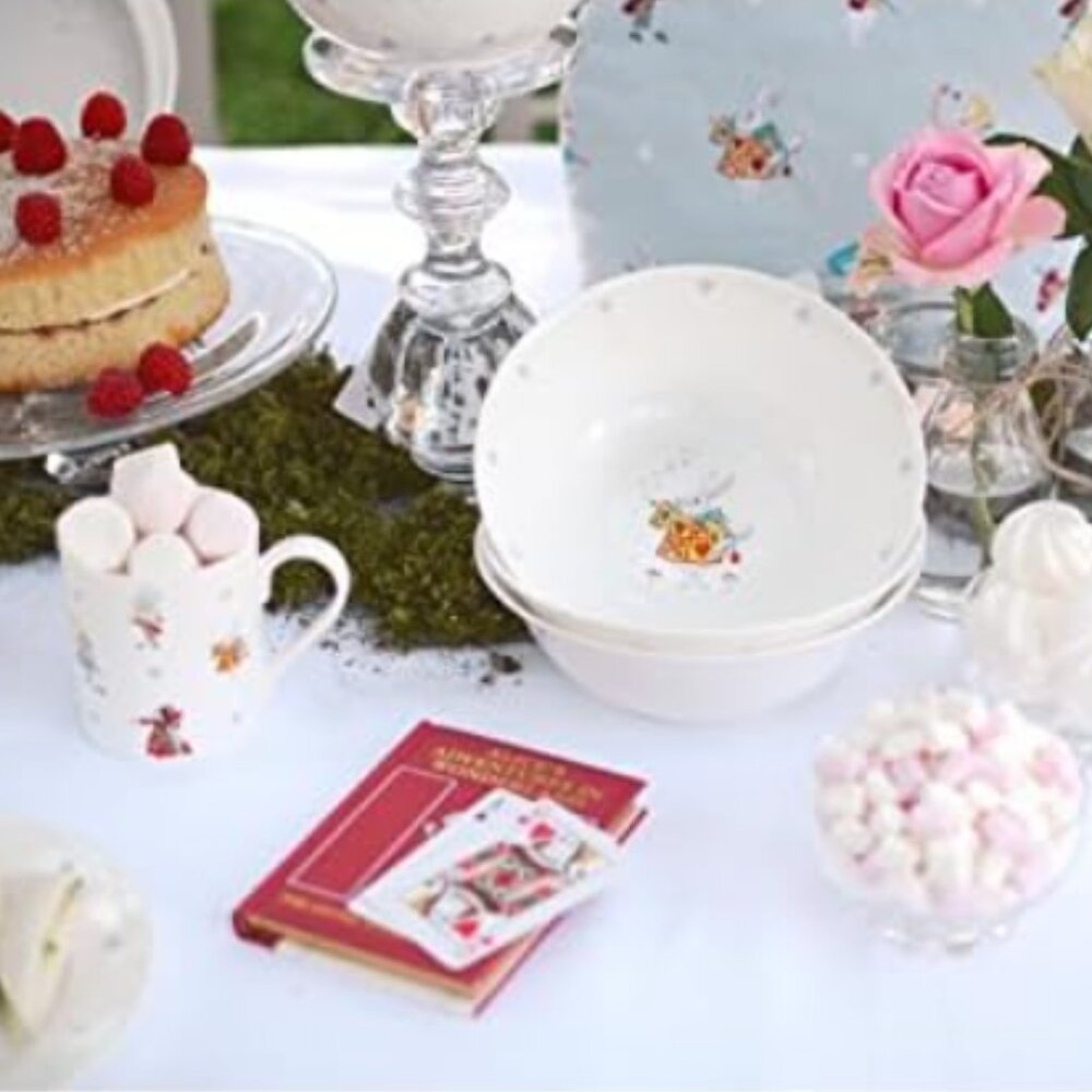 Sophie Allport Alice in Wonderland Fine Bone China Large Mug & Cereal Bowl Set